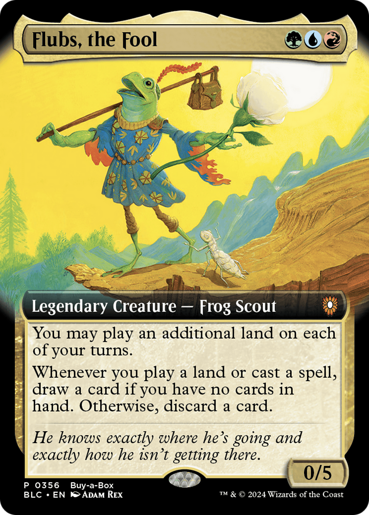 Flubs, the Fool (Buy-A-Box) (Extended Art) [Bloomburrow Promos] | Galaxy Games LLC