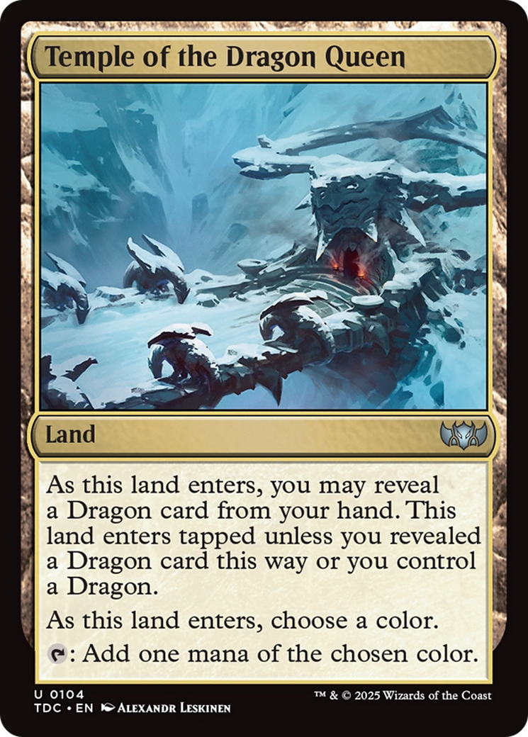 Temple of the Dragon Queen [Tarkir: Dragonstorm Commander] | Galaxy Games LLC