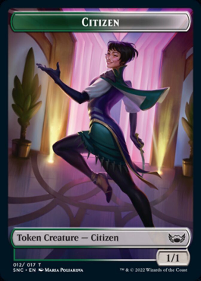 Plant // Citizen Double-Sided Token [Streets of New Capenna Commander Tokens] | Galaxy Games LLC