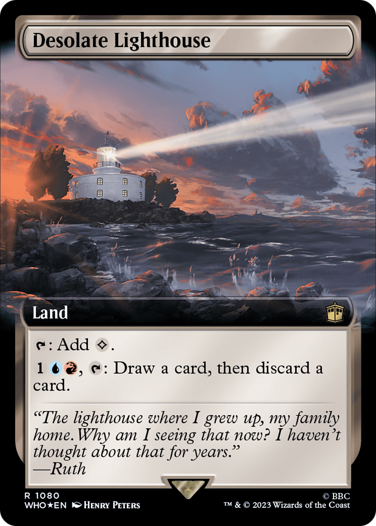 Desolate Lighthouse (Extended Art) (Surge Foil) [Doctor Who] | Galaxy Games LLC