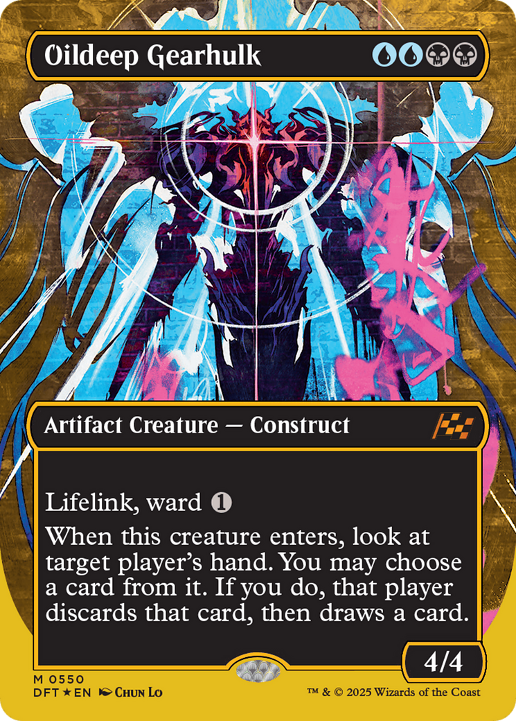 Oildeep Gearhulk (Borderless) (First-Place Foil) [Aetherdrift] | Galaxy Games LLC