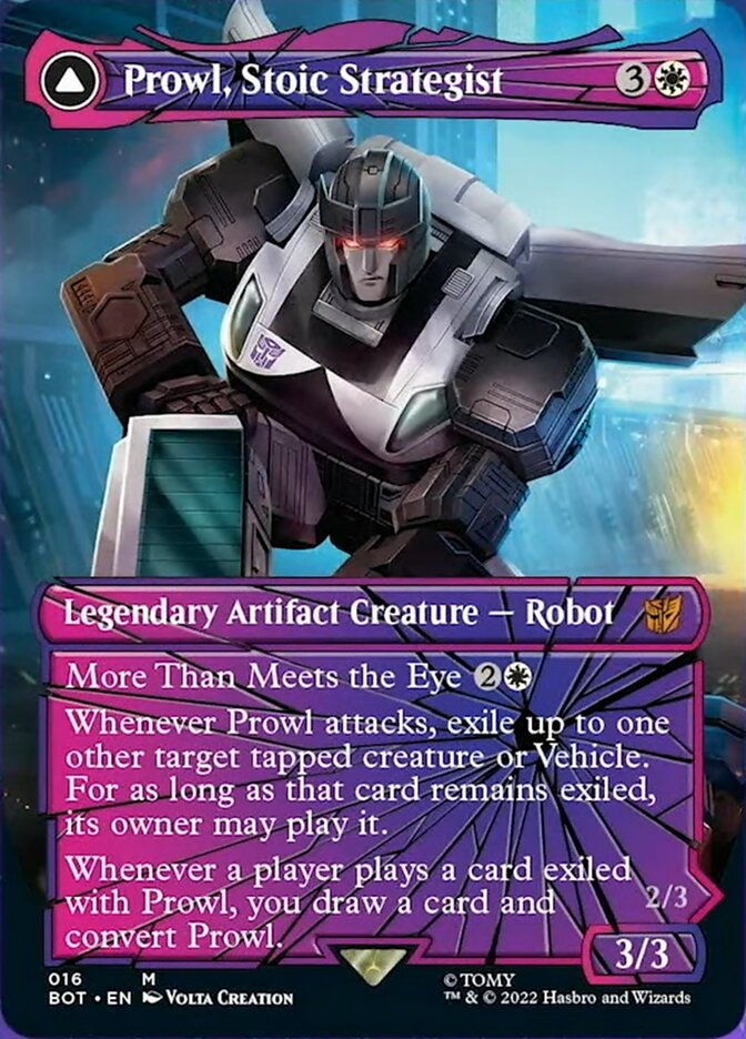 Prowl, Stoic Strategist // Prowl, Pursuit Vehicle (Shattered Glass) [Transformers] | Galaxy Games LLC