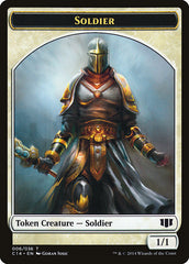 Soldier // Spirit Double-Sided Token [Commander 2014 Tokens] | Galaxy Games LLC