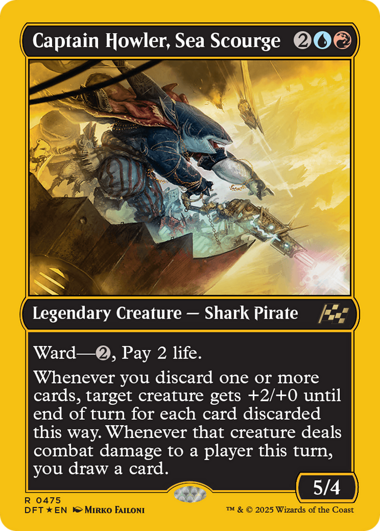 Captain Howler, Sea Scourge (First-Place Foil) [Aetherdrift] | Galaxy Games LLC