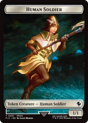 Human Soldier // Hero (0033) Double-Sided Token (Surge Foil) [FINAL FANTASY Commander Tokens] | Galaxy Games LLC