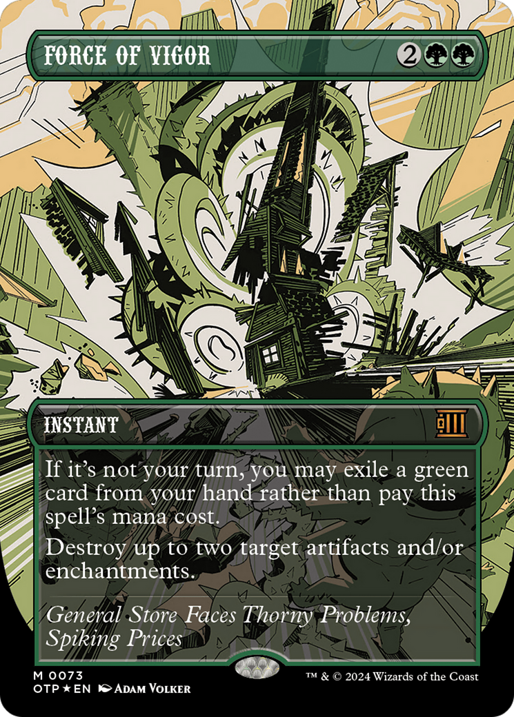 Force of Vigor (Textured Foil) [Outlaws of Thunder Junction: Breaking News] | Galaxy Games LLC
