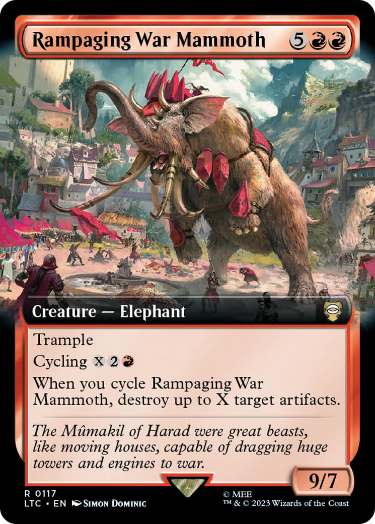 Rampaging War Mammoth (Extended Art) [The Lord of the Rings: Tales of Middle-Earth Commander] | Galaxy Games LLC