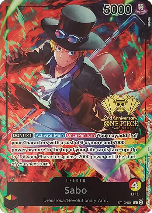 Sabo (2nd Anniversary Tournament) [One Piece Promotion Cards] | Galaxy Games LLC