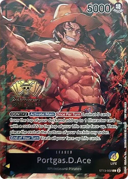 Portgas.D.Ace (2nd Anniversary Tournament) [One Piece Promotion Cards] | Galaxy Games LLC