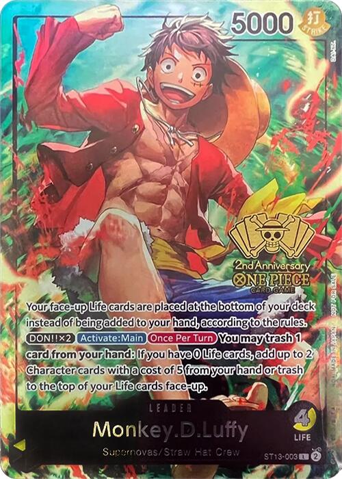 Monkey.D.Luffy (2nd Anniversary Tournament) [One Piece Promotion Cards] | Galaxy Games LLC