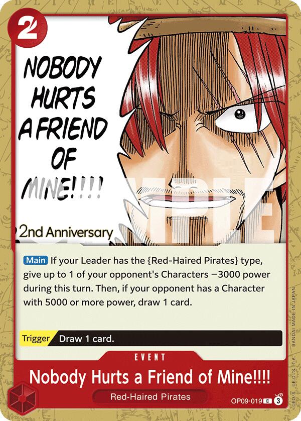 Nobody Hurts a Friend of Mine!!!! [Emperors in the New World: 2nd Anniversary Tournament Cards] | Galaxy Games LLC