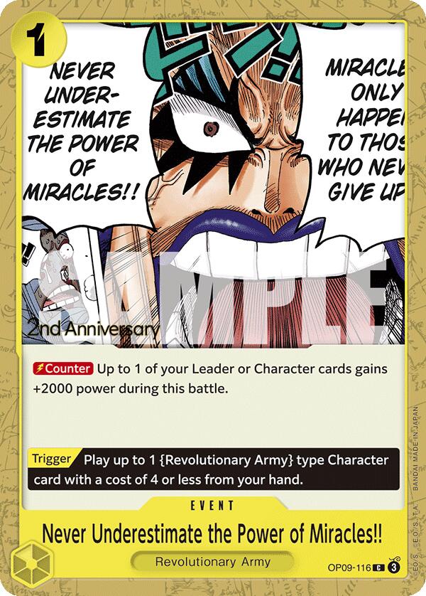 Never Underestimate the Power of Miracles!! [Emperors in the New World: 2nd Anniversary Tournament Cards] | Galaxy Games LLC