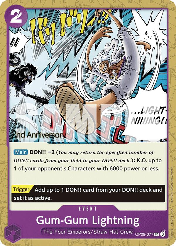 Gum-Gum Lightning [Emperors in the New World: 2nd Anniversary Tournament Cards] | Galaxy Games LLC