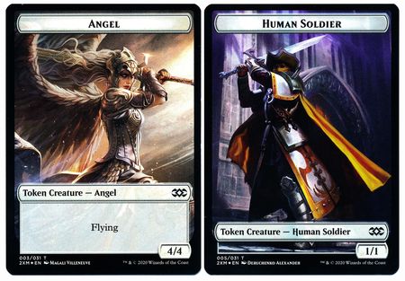 Angel // Human Soldier Double-Sided Token [Double Masters Tokens] | Galaxy Games LLC