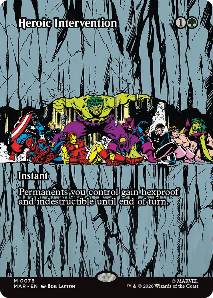 Heroic Intervention (0078) (Borderless) [Marvel Universe: Eternal-Legal] | Galaxy Games LLC