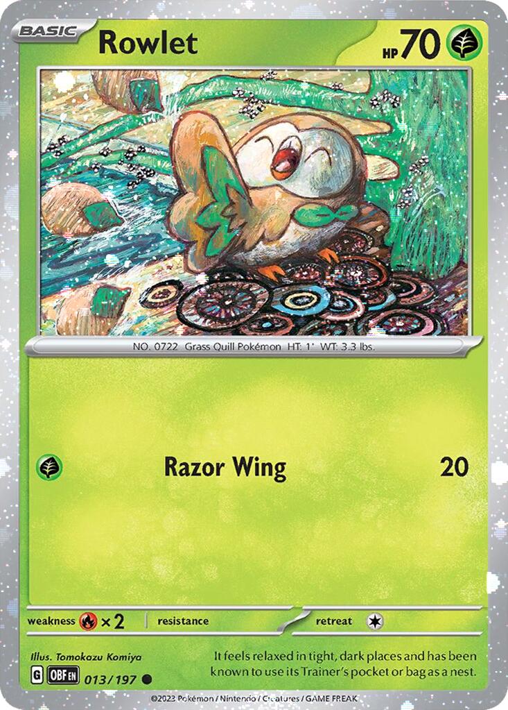 Rowlet (013/197) (Cosmos Holo) [Miscellaneous Cards] | Galaxy Games LLC