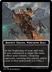 Bounty: Eriana, Wrecking Ball // Bounty Rules Double-Sided Token [Outlaws of Thunder Junction Commander Tokens] | Galaxy Games LLC