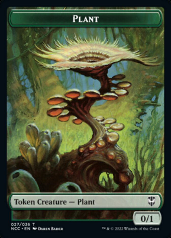 Plant // Beast Double-Sided Token [Streets of New Capenna Commander Tokens] | Galaxy Games LLC