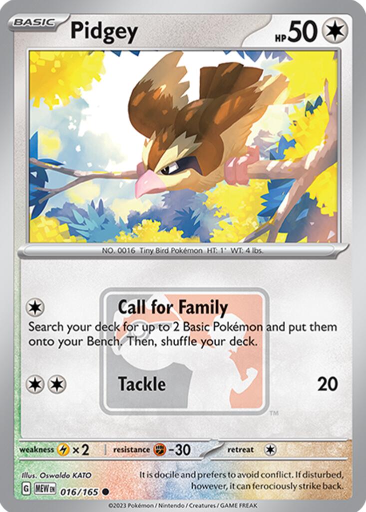 Pidgey (016/165) [League & Championship Cards] | Galaxy Games LLC