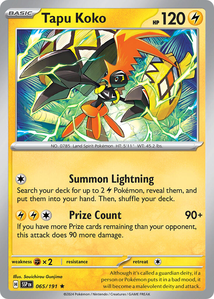 Tapu Koko (065/191) (Theme Deck Exclusive) [Scarlet & Violet: Surging Sparks] | Galaxy Games LLC