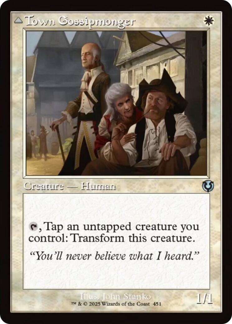 Town Gossipmonger // Incited Rabble (Retro Frame) [Innistrad Remastered] | Galaxy Games LLC