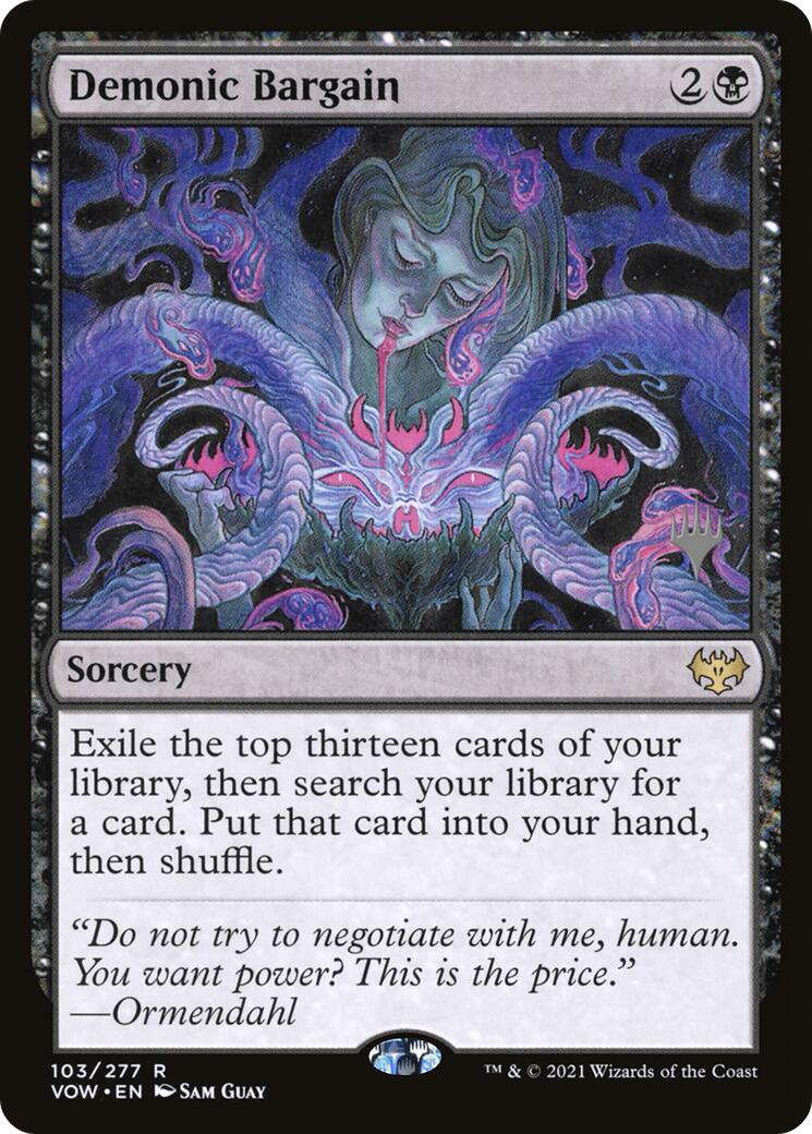 Demonic Bargain (Promo Pack) [Innistrad: Crimson Vow Promos] | Galaxy Games LLC
