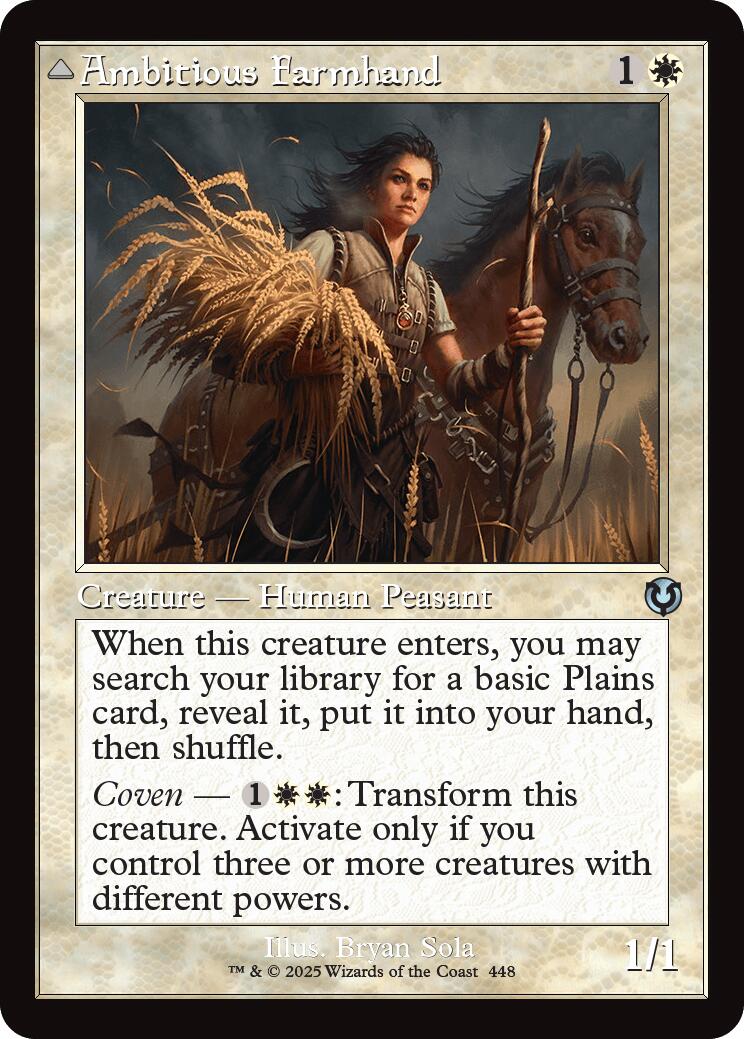 Ambitious Farmhand // Seasoned Cathar (Retro Frame) [Innistrad Remastered] | Galaxy Games LLC