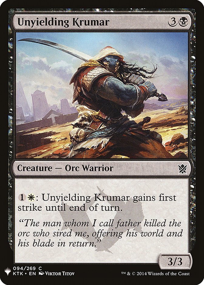 Unyielding Krumar [Mystery Booster] | Galaxy Games LLC