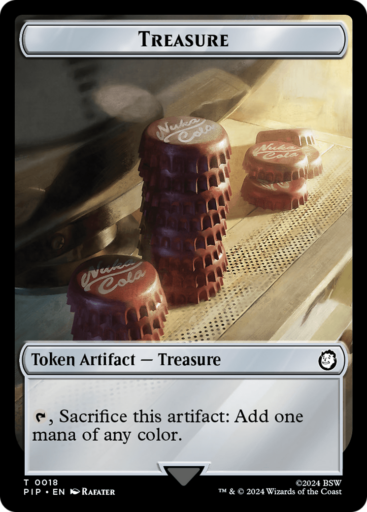Treasure (0018) // Soldier (0004) Double-Sided Token [Fallout Tokens] | Galaxy Games LLC