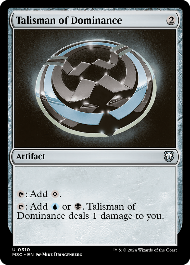 Talisman of Dominance (Ripple Foil) [Modern Horizons 3 Commander] | Galaxy Games LLC