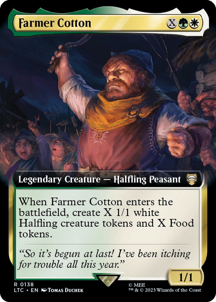 Farmer Cotton (Extended Art) [The Lord of the Rings: Tales of Middle-Earth Commander] | Galaxy Games LLC