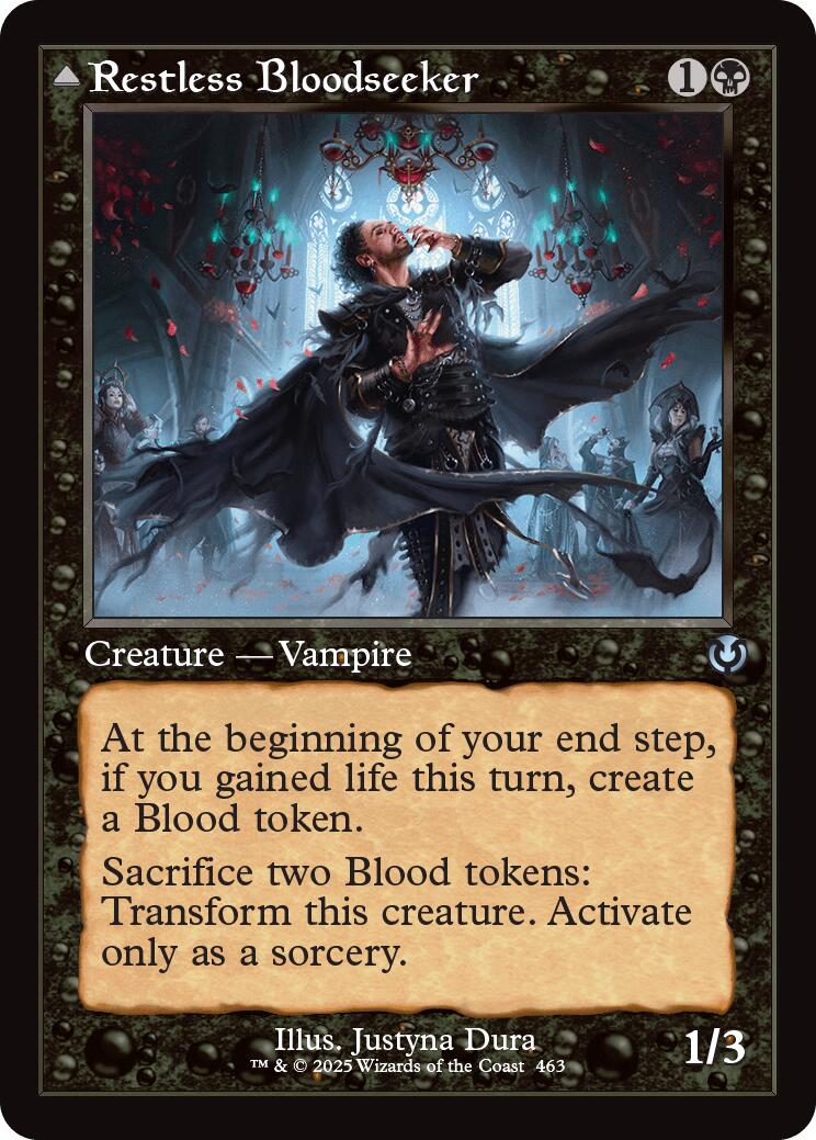 Restless Bloodseeker // Bloodsoaked Reveler (Retro Frame) [Innistrad Remastered] | Galaxy Games LLC