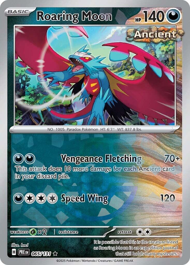 Roaring Moon (065/131) (Master Ball Pattern) [Scarlet & Violet: Prismatic Evolutions] | Galaxy Games LLC
