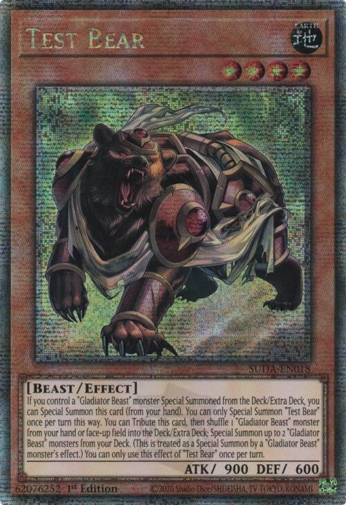 Test Bear (Quarter Century Secret Rare) [SUDA-EN018] Quarter Century Secret Rare | Galaxy Games LLC