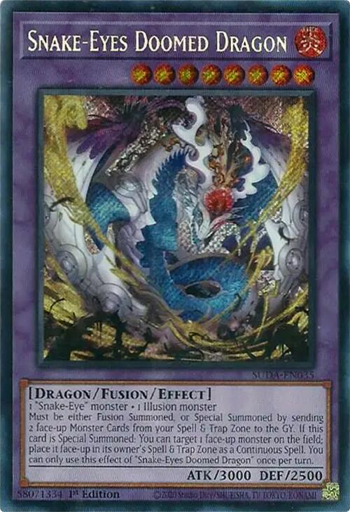 Snake-Eyes Doomed Dragon [SUDA-EN035] Secret Rare | Galaxy Games LLC