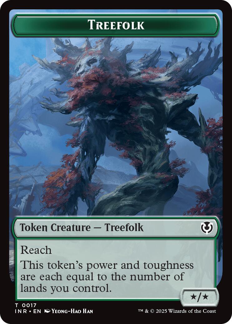 Treefolk // Emblem - Wrenn and Seven Double-Sided Token [Innistrad Remastered Tokens] | Galaxy Games LLC