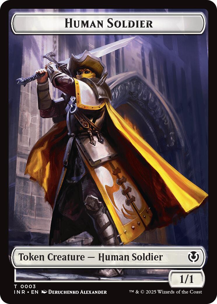 Eldrazi Horror // Human Soldier (0003) Double-Sided Token [Innistrad Remastered Tokens] | Galaxy Games LLC