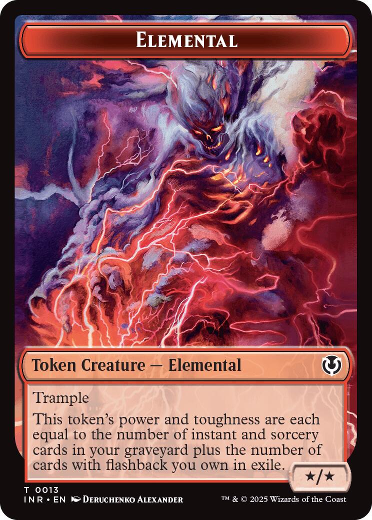 Elemental // Human (0014) Double-Sided Token [Innistrad Remastered Tokens] | Galaxy Games LLC