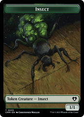 Spirit (0010) // Insect Double-Sided Token [Commander Masters Tokens] | Galaxy Games LLC