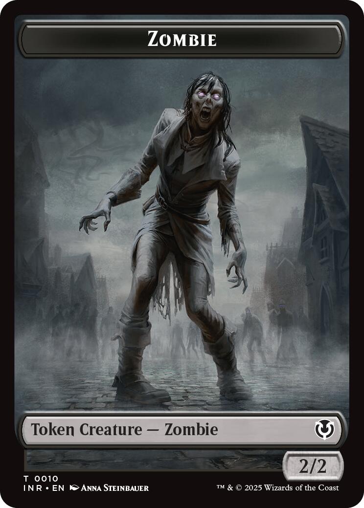 Zombie (0010) // Blood Double-Sided Token [Innistrad Remastered Tokens] | Galaxy Games LLC