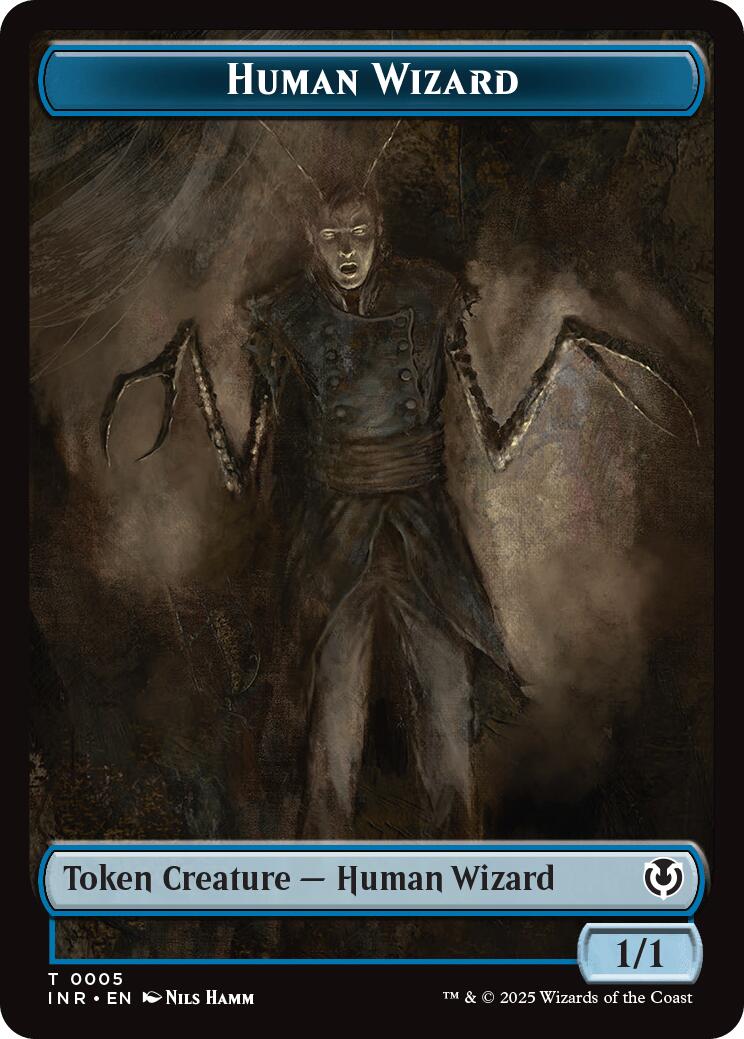 Human Wizard // Emblem - Jace, Unraveler of Secrets Double-Sided Token [Innistrad Remastered Tokens] | Galaxy Games LLC