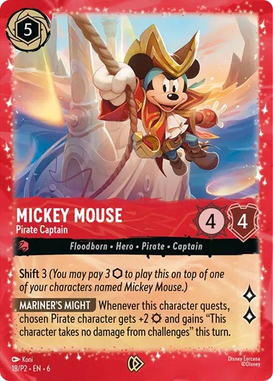 Mickey Mouse - Pirate Captain (18) [Promo Cards] | Galaxy Games LLC