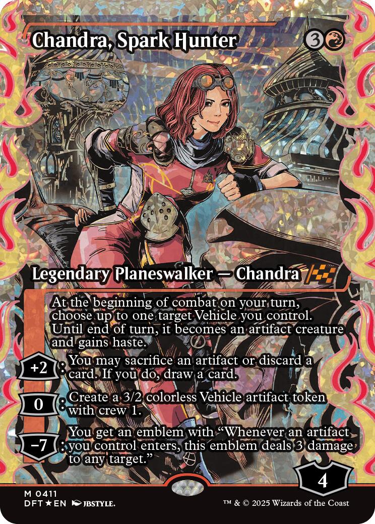 Chandra, Spark Hunter (Showcase Fracture Foil) (Japanese) [Aetherdrift] | Galaxy Games LLC