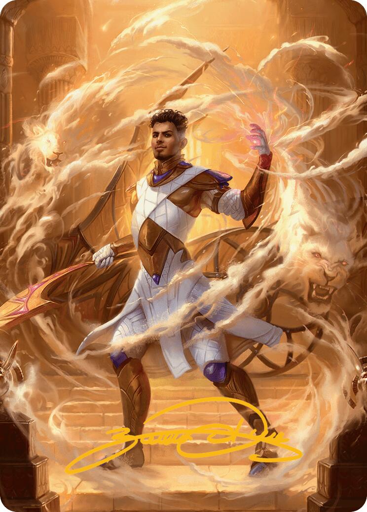 Basri, Tomorrow's Champion Art Card (Gold-Stamped Signature) [Aetherdrift Art Series] | Galaxy Games LLC