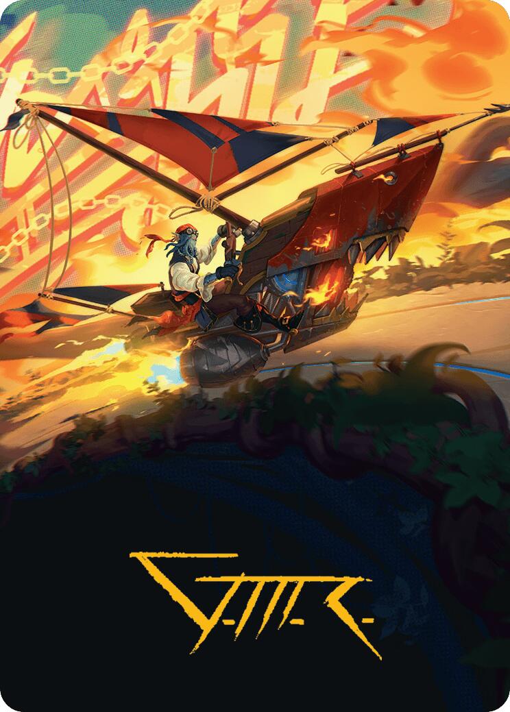 Boosted Sloop Art Card (Gold-Stamped Signature) [Aetherdrift Art Series] | Galaxy Games LLC