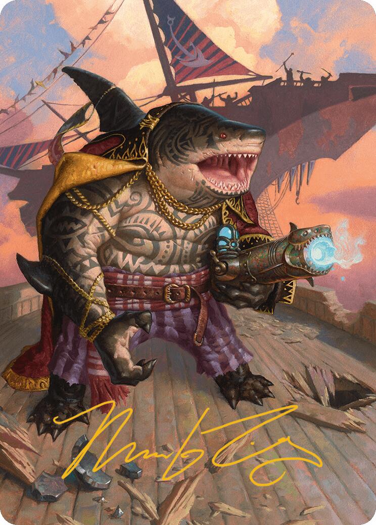 Captain Howler, Sea Scourge Art Card (4/54) (Gold-Stamped Signature) [Aetherdrift Art Series] | Galaxy Games LLC