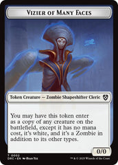 Vizier of Many Faces // Zombie (0003) Double-Sided Token [Aetherdrift Tokens] | Galaxy Games LLC