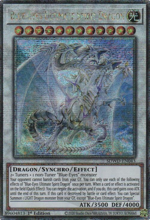 Blue-Eyes Ultimate Spirit Dragon (Quarter Century Secret Rare) [SDWD-EN043] Quarter Century Secret Rare | Galaxy Games LLC
