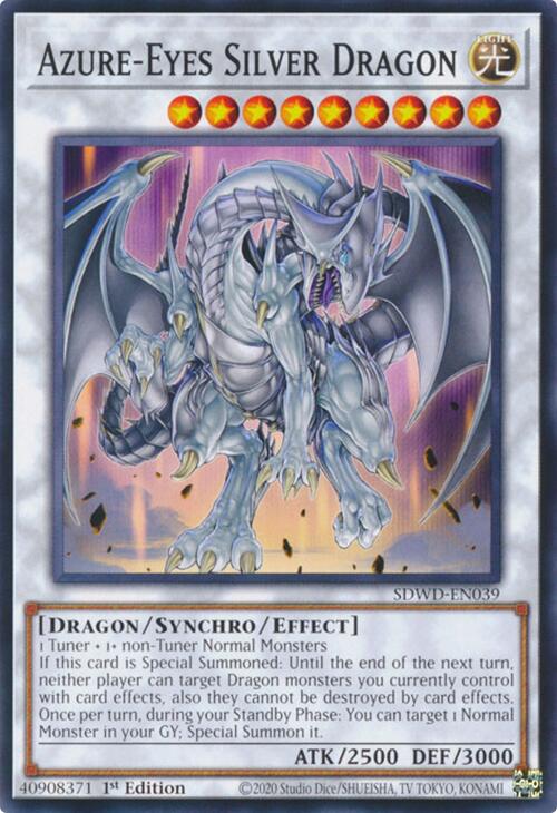 Azure-Eyes Silver Dragon [SDWD-EN039] Common | Galaxy Games LLC