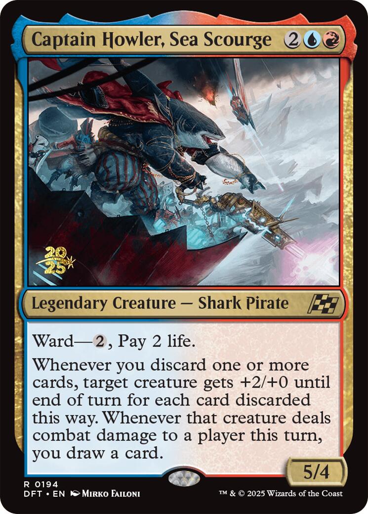 Captain Howler, Sea Scourge [Aetherdrift Prerelease Promos] | Galaxy Games LLC